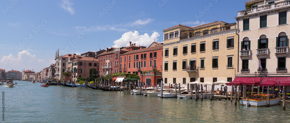 Walkway along Grand Canal Venice