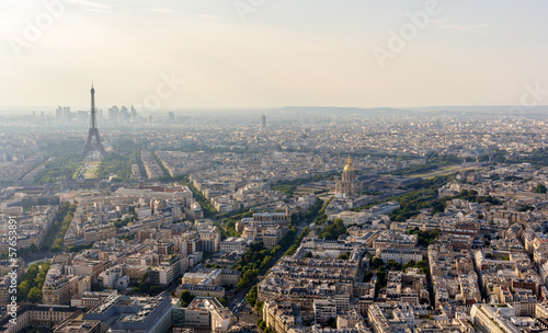 Panorama of Paris from Maine-Montparnasse Tower - France