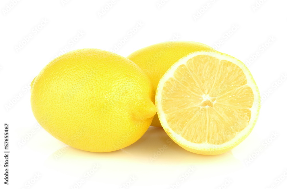 Group of lemons isolated on white Group of lemons isolated on white