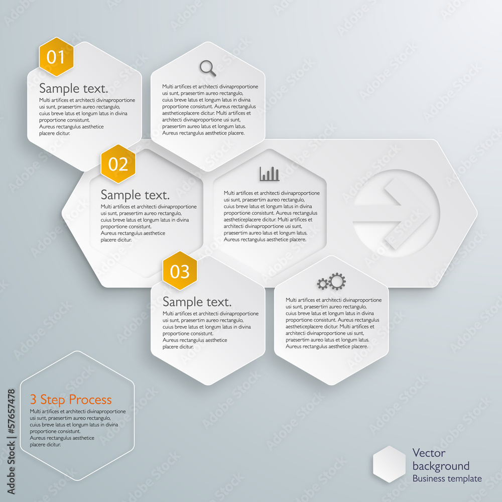 Infographics Vector Background 3-Step Process