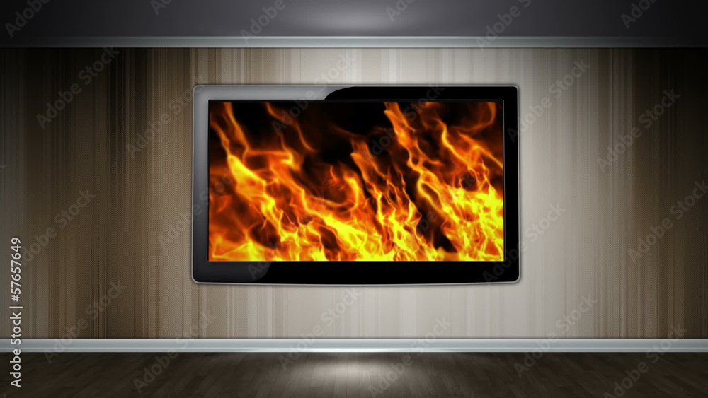 Flames in Monitor and Room Flames in Monitor and Room