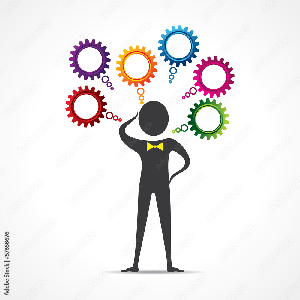 Man gets confused for different things stock vector Man gets confused for different things stock vector