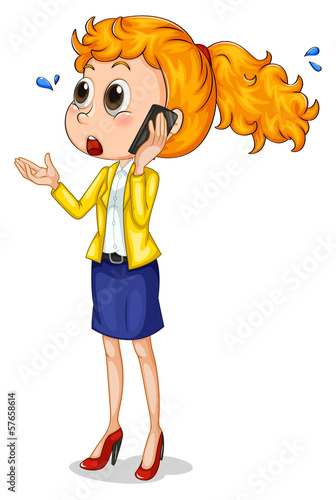 A girl in a surprising conversation