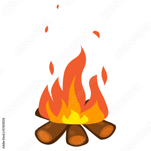 campfire isolated illustration