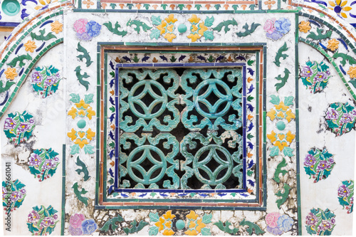 Ceramic decoration,The temple of the dawn in Bangkok