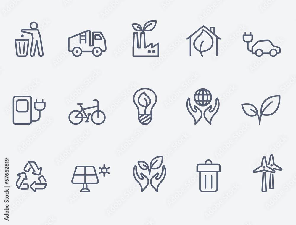 Ecology icon set Ecology icon set