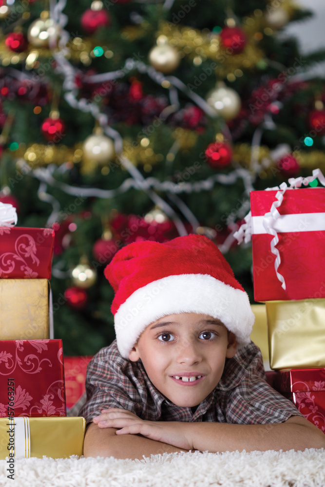 child in Christmas night child in Christmas night
