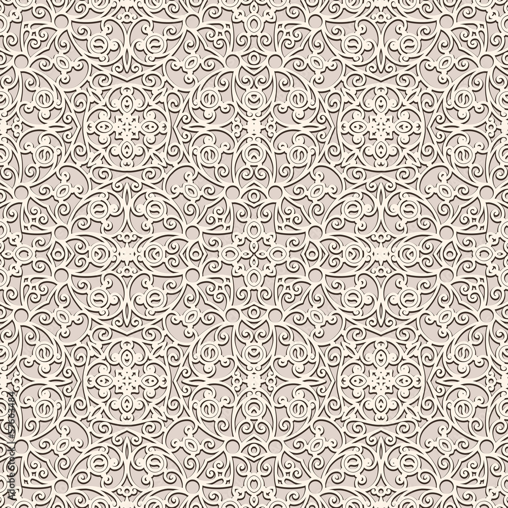 Ornamental lace background, seamless pattern