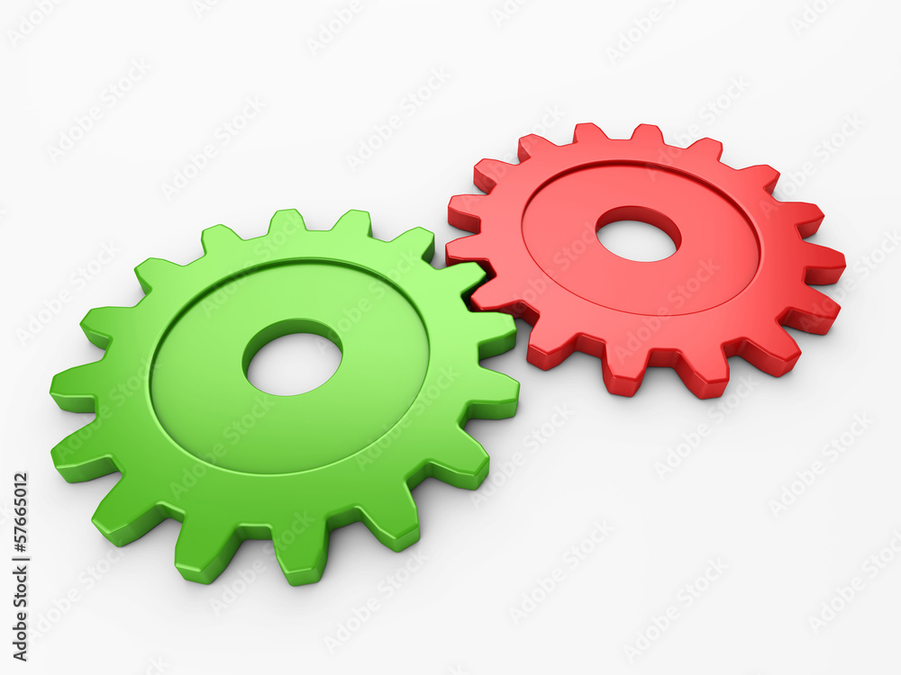 two gear to place concepts with clipping path two gear to place concepts with clipping path