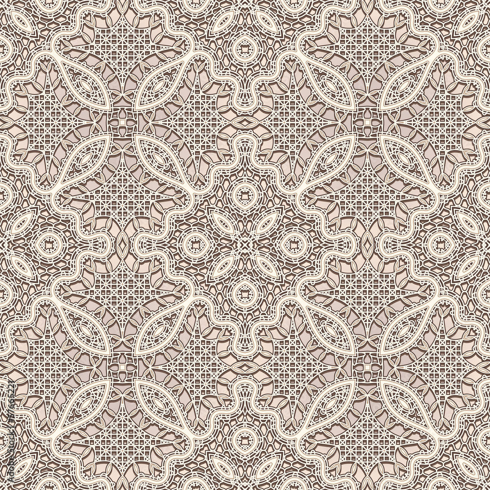 Old lace background, seamless pattern