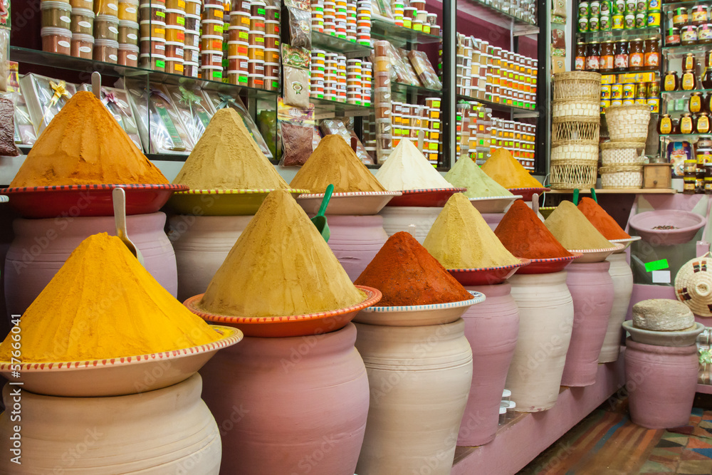 Spices at the market Marrakech, Morocco