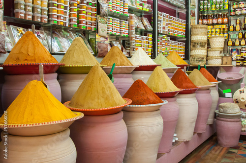 Obraz na płótnie Spices at the market Marrakech, Morocco w salonie