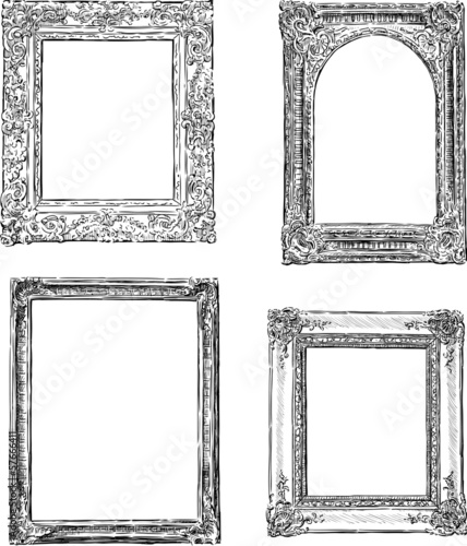 vintage drawn frames