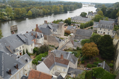 Rooftop View of Traditional Houses in Loire Valley, France