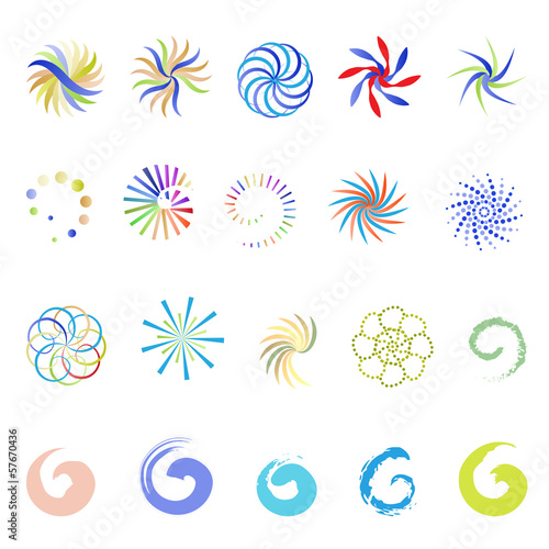 Unusual Elements Set - Isolated On White Background