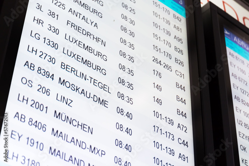 Timeboard in the modern airport photo