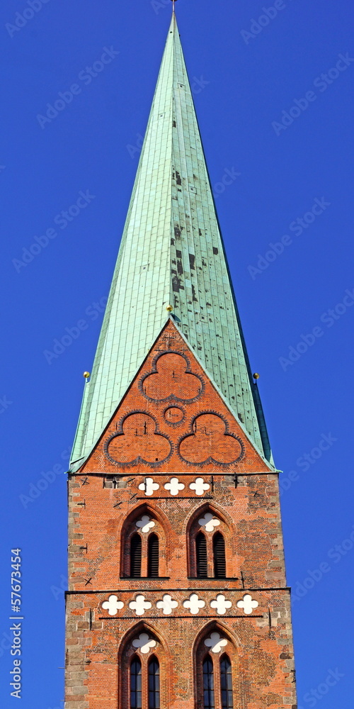 Turm d. St. Marienkirche in LÜBECK ( Schleswig-Holstein )