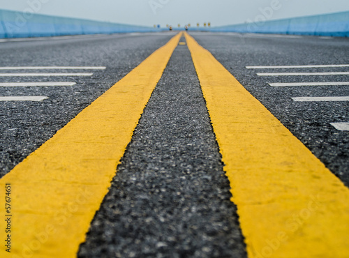 Yellow road line