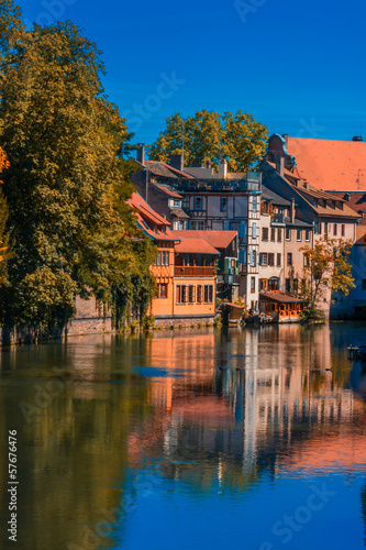 Sunny autumn day in Strasbourg France