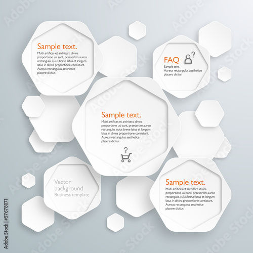 Infographics Vector Background hexagon