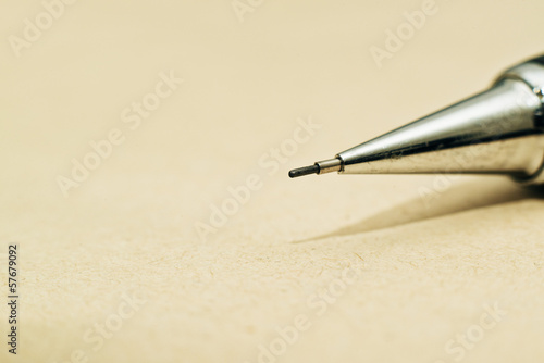 Tip of sharp mechanical pencil photo