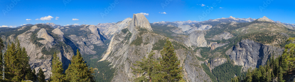 Yosemite Valley Panorama with Half Dome, California