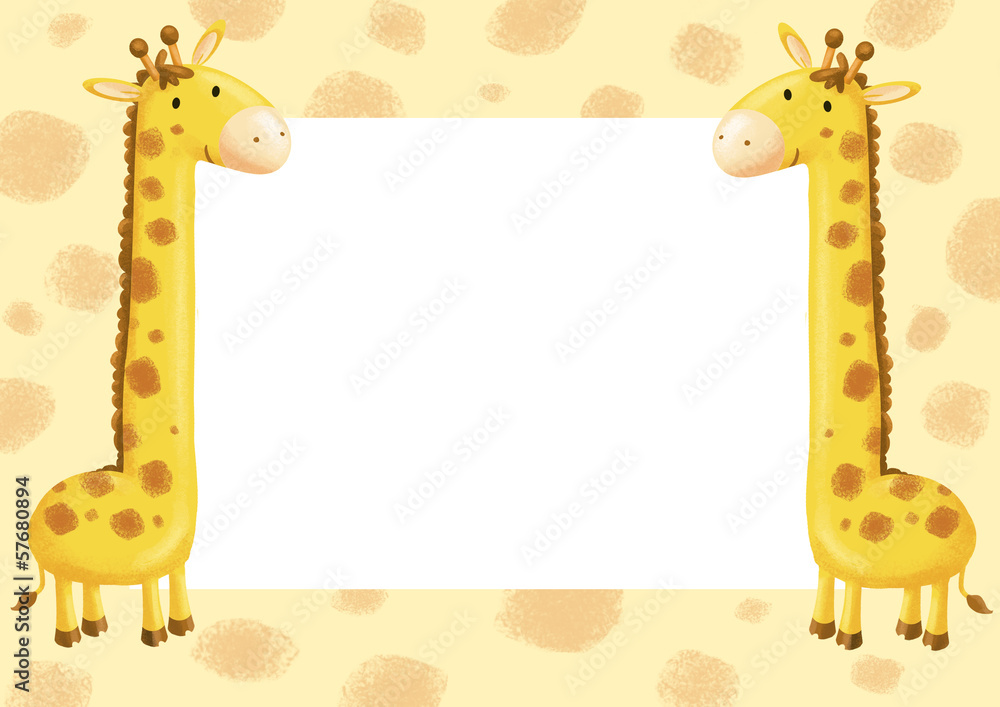 Naklejka premium marco de jirafa