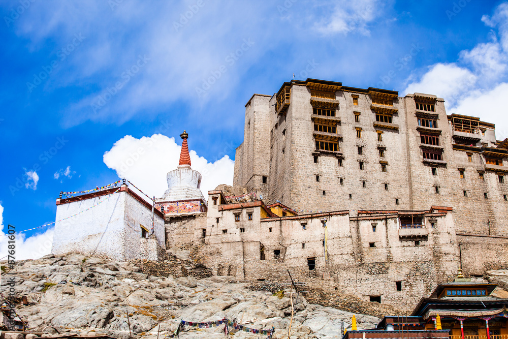 Leh Monastery looming over medieval city of Leh