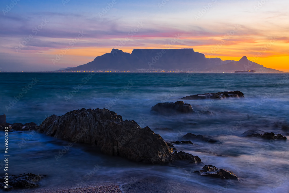 Obraz premium Góra Stołowa zachód słońca