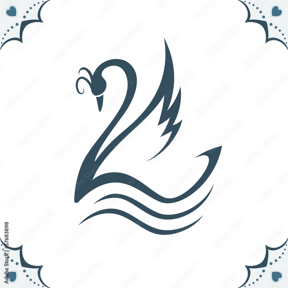Stylized swan illustration Stylized swan illustration