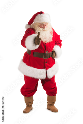 Happy Christmas Santa Claus showing thumb up © Milles Studio