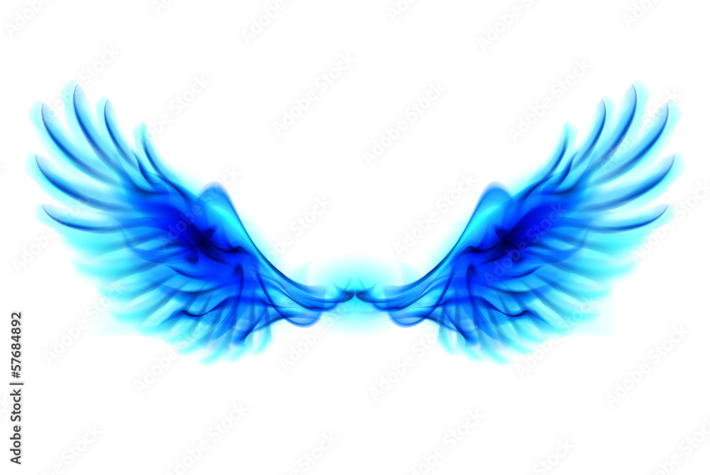 Obraz premium Blue fire wings