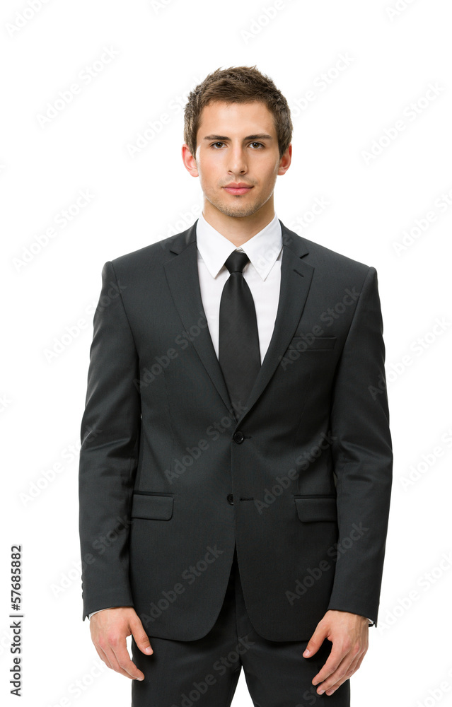 Half-length portrait of business man, isolated Half-length portrait of business man, isolated