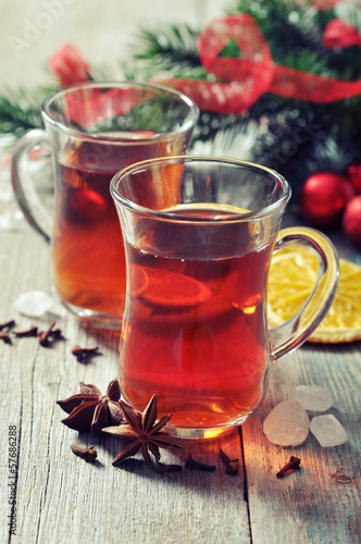 Mulled wine with spices