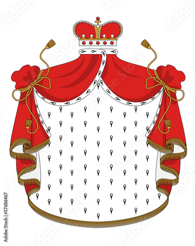 Heraldic royal mantle