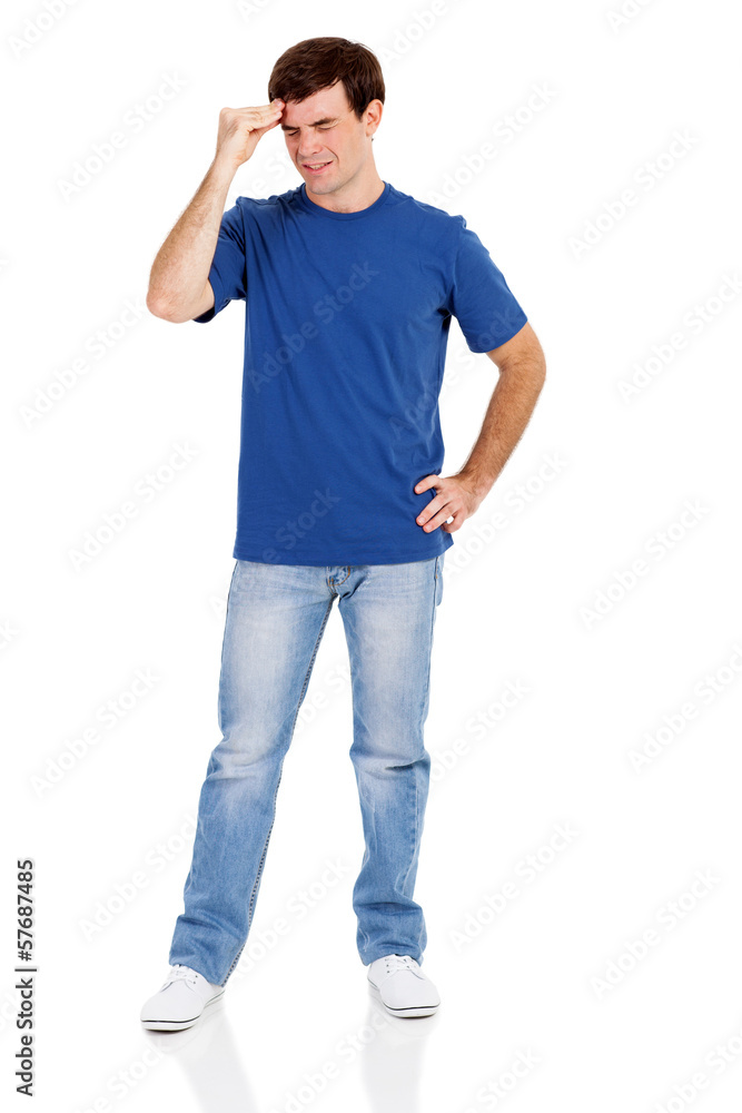 man having headache