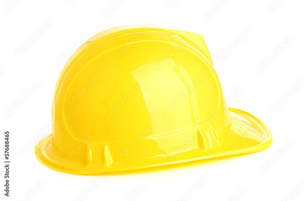 Isolated yellow helmet Isolated yellow helmet