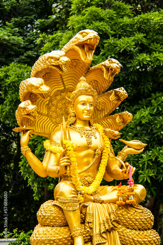wisnu or narayana statue in huytungtao chiangmai Thailand