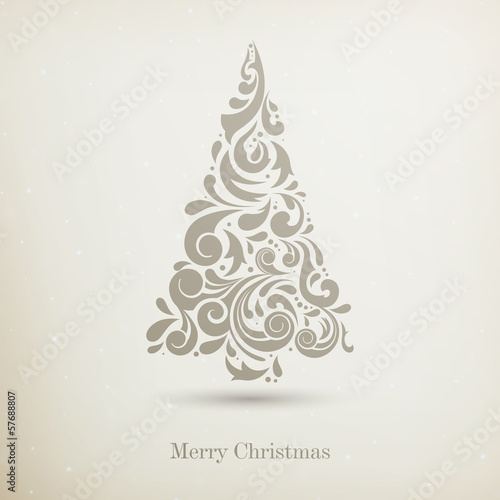 Vector Illustration of a Stylized Christmas Tree