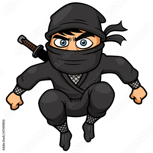 Vector illustration of Cartoon Ninja