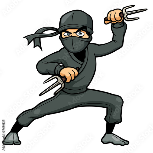 Vector illustration of Cartoon Ninja