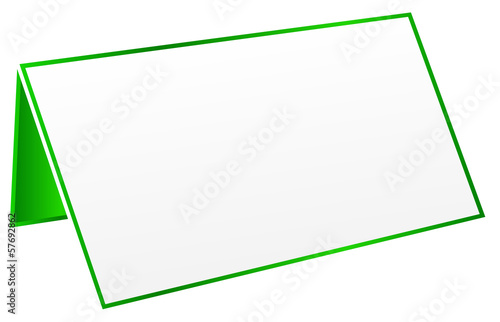 Green Blank Table Tag