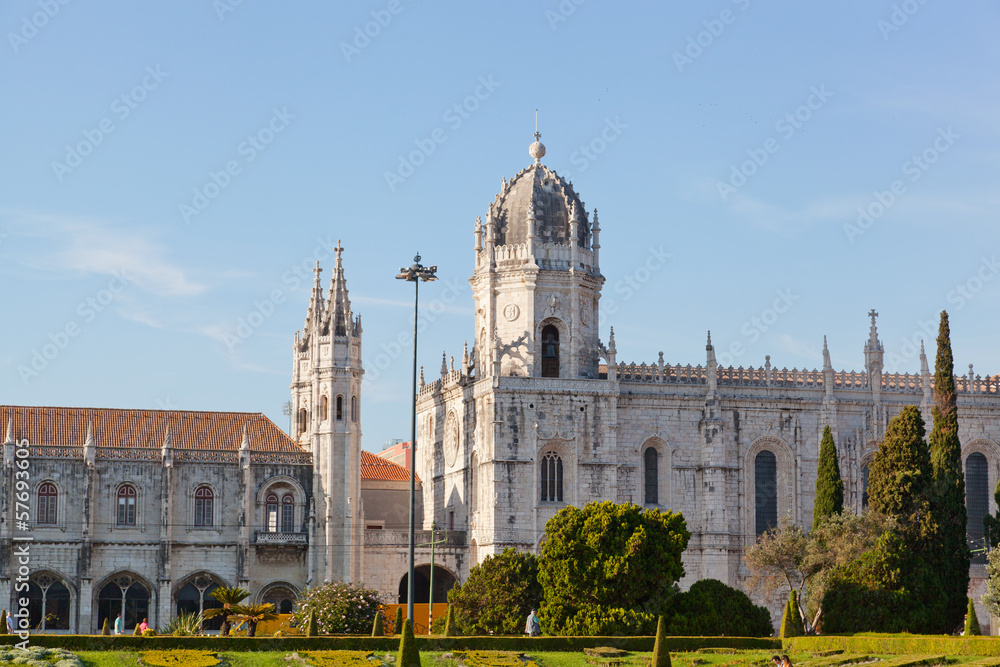  historic monastery Mosteiro dos Jeronimos of Lisbon in Portugal