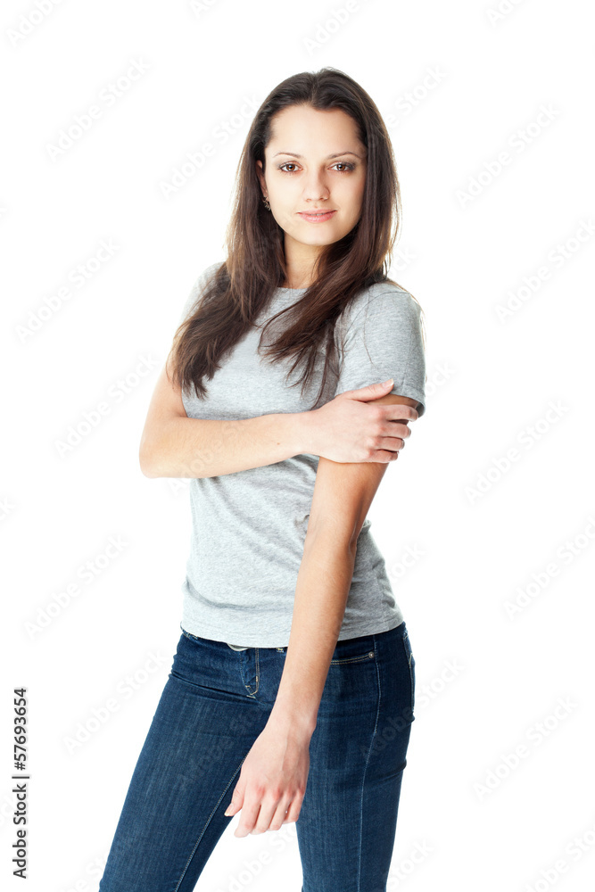 Portrait of pretty young brunette woman Portrait of pretty young brunette woman