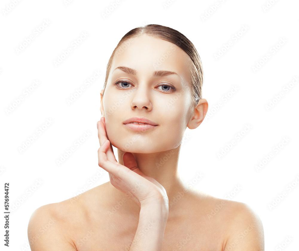 Beautiful young woman with healthy clean skin