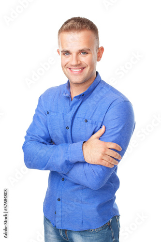 young man wearing a blue shirt © GVS