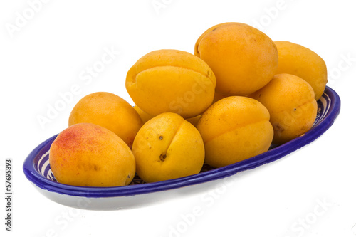 Yellow ripe apricots