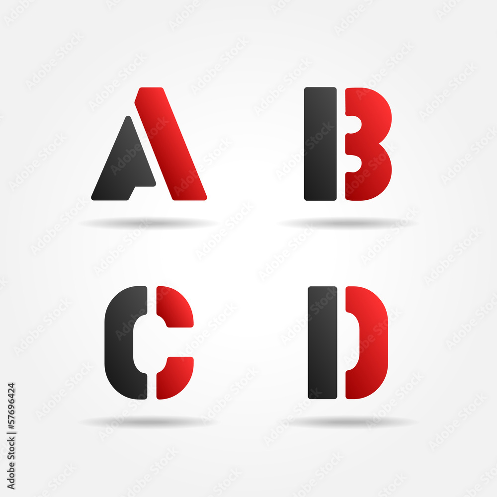 abcd red stencil letters abcd red stencil letters
