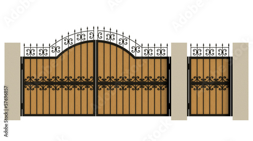 Forged gate, wicket and fence