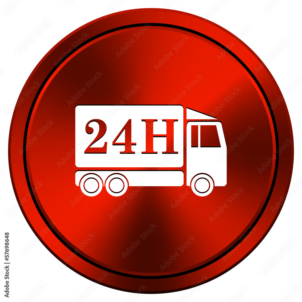 24H delivery truck icon